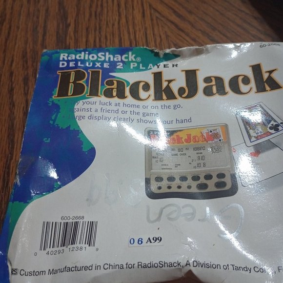 Radio Shack Black Jack Deluxe 2 Player Handheld Electronic Card Game, WORKS - Picture 6 of 6